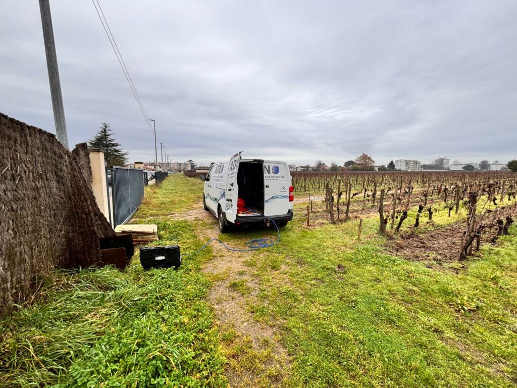 recherche de fuite - domaine viticole - adn online