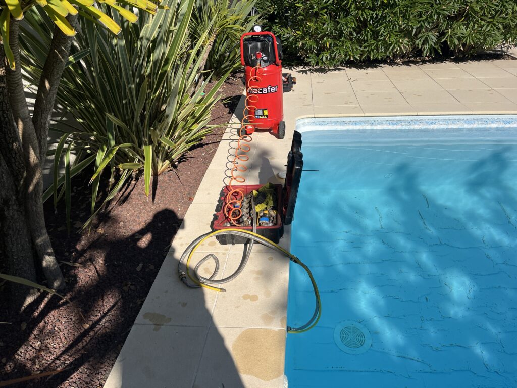 Mise en pression des canalisations enterrées de piscine à Saint Médard en Jalles